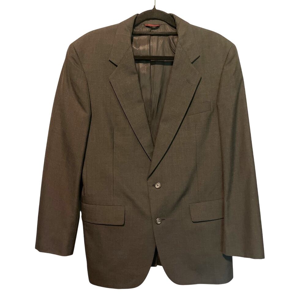 Vintage HART SCHAFFNER MARX Gray Wool Reg Fit Suit Sport Coat Blazer Jacket 40R